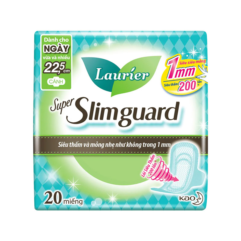 Băng vệ sinh Laurier Cao cấp super Slimguard 1mm 20M