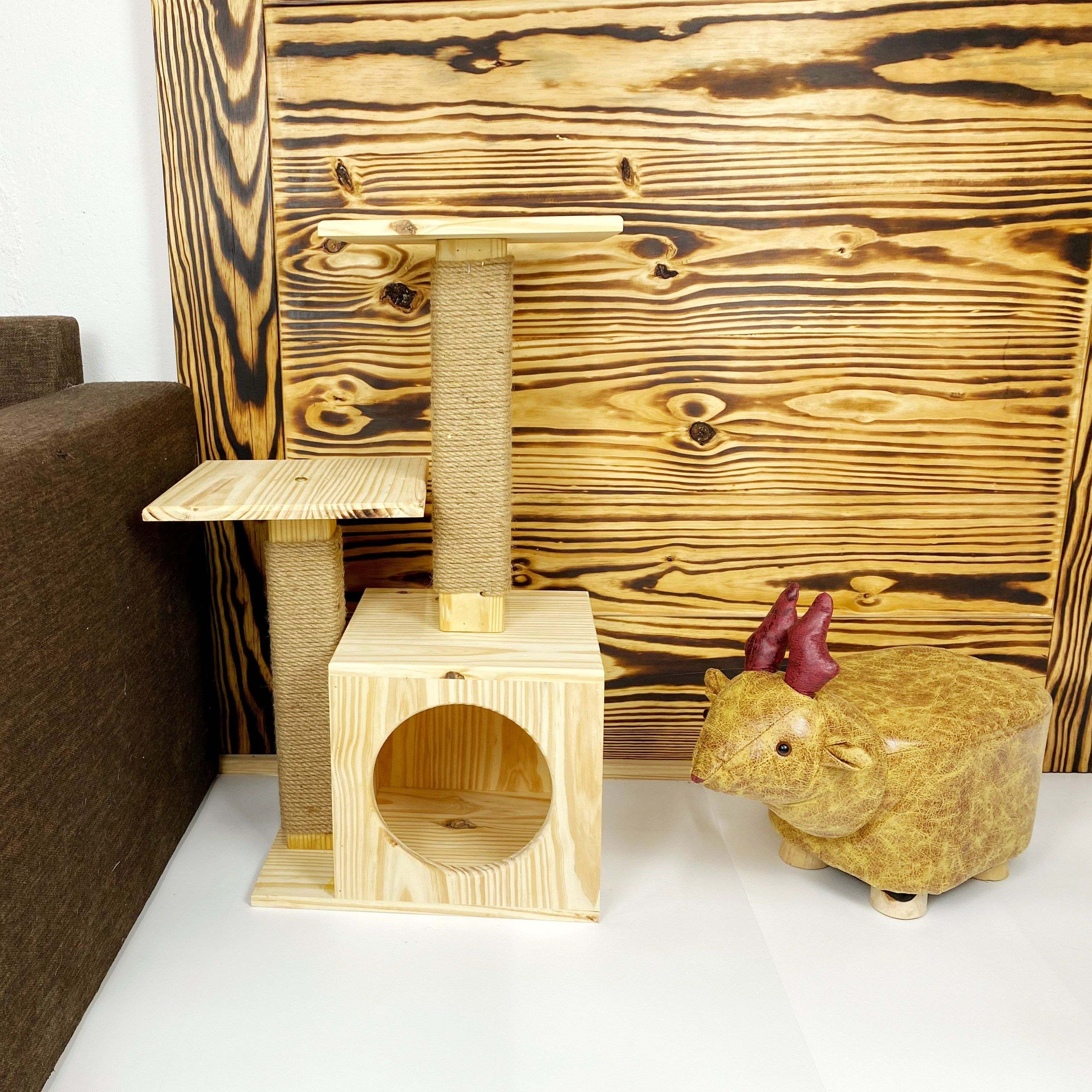 Nhà Cây Cho Mèo CT-03 - Cattree Cho Mèo - Mẫu Cattree Cho Mèo Bằng Gỗ Giá Rẻ Từ Xưởng - Petstuff
