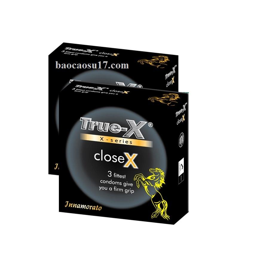 [HCM]Bộ 2 hộp Bao cao su size nhỏ 49mm True-X CloseX - Ôm sát - Tăng cường độ ẩm (6 chiếc)