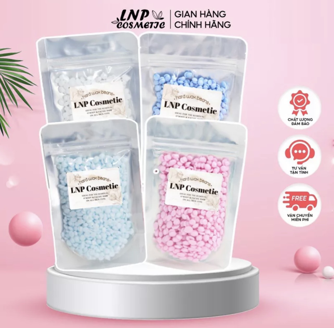 Sáp wax lông hard wax bean coconut sữa dừa 1kg giúp tẩy sạch lông nách , tay chân và râu , vùng bikini - tinastoreq2