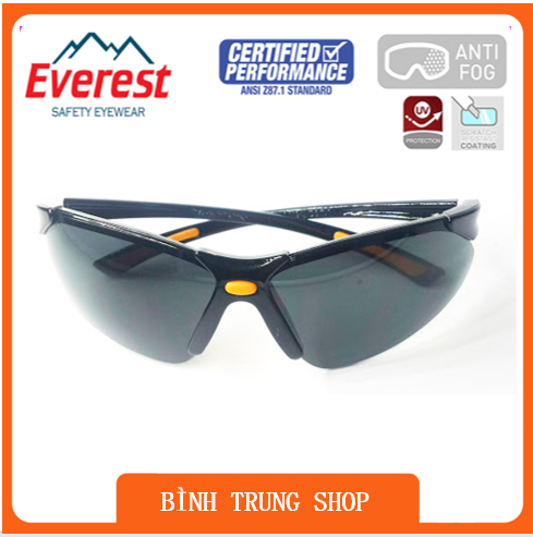 Kính bảo hộ Everest EV302 chống đọng sương, chống bụi, tia UV hóa chất bắn vào mắt