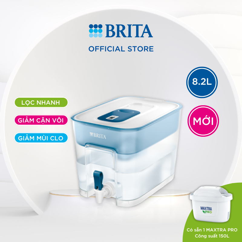 Bình lọc nước BRITA Flow 8.2L (có sẵn 1 lõi lọc Maxtra Pro)