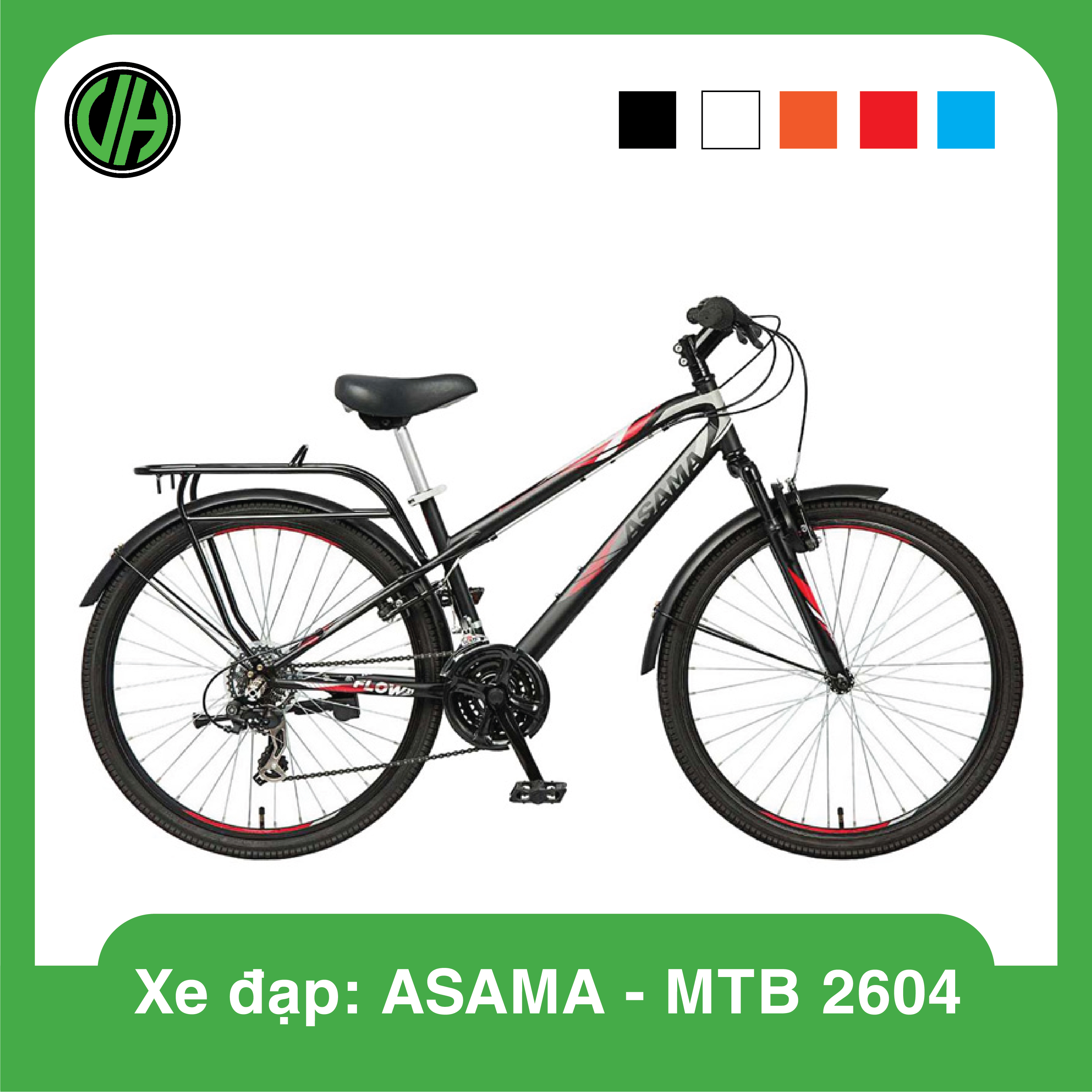 XE ĐẠP ĐỊA HÌNH THỂ THAO ASAMA - MTB 2604