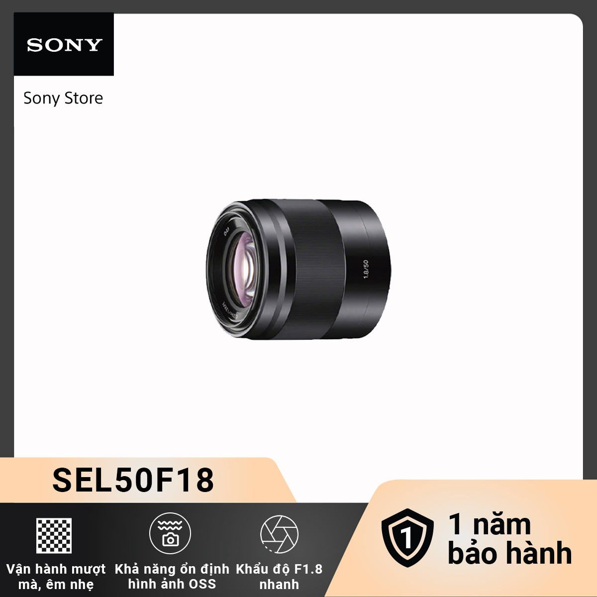 Ống kính e 50mm f1.8 oss
