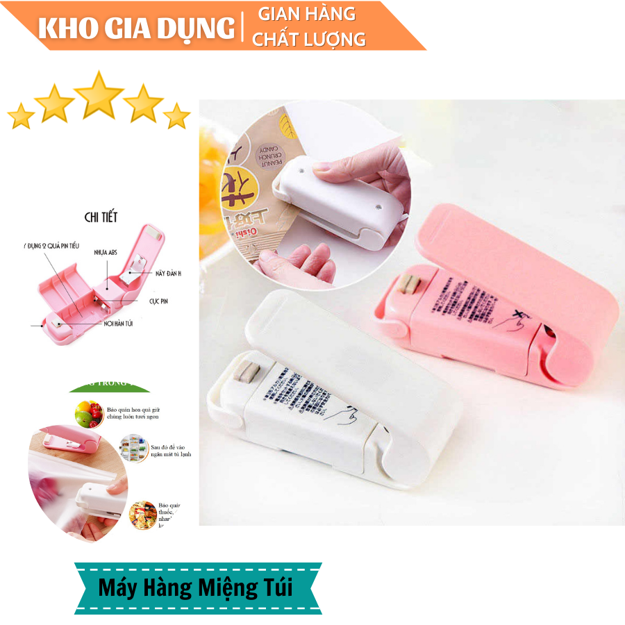 Máy Hàn Miệng Túi Mini Nhật Bản, Máy Hàn Nhiệt, Hàn Kín Miệng Túi Ni Lông Cầm Tay Tiện Lợi, Dễ Dàng Mang Theo