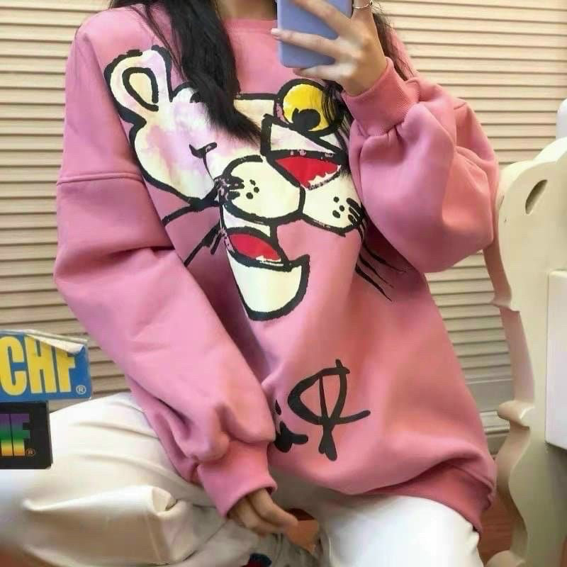 [HCM]Áo sweater báo hồng mẫu mới hot hit chất nỉ bông cao cấp ( Kèm video- hình thật sản phẩm