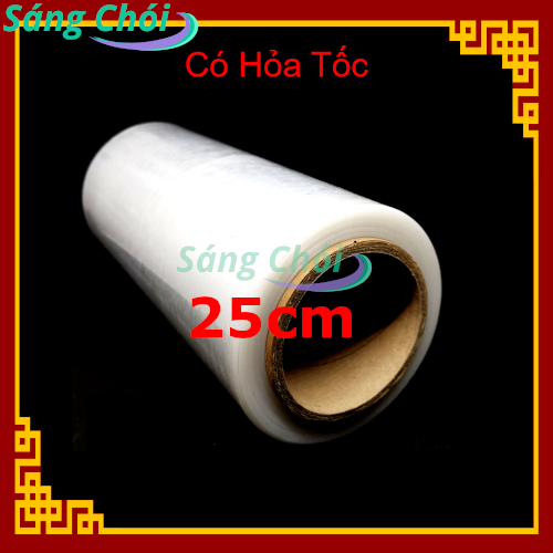 1 Cuộn [25cm 1kg/1.25kg] Màng Quấn Pallet PE Cao Cấp Màng PE Quấn Hàng Hóa Màng Chít - 1 Roll 25cm (1kg/1.25kg) Premium PE Pallet Stretch Film Wrap - 25 cm Vinpack - Sáng Chói