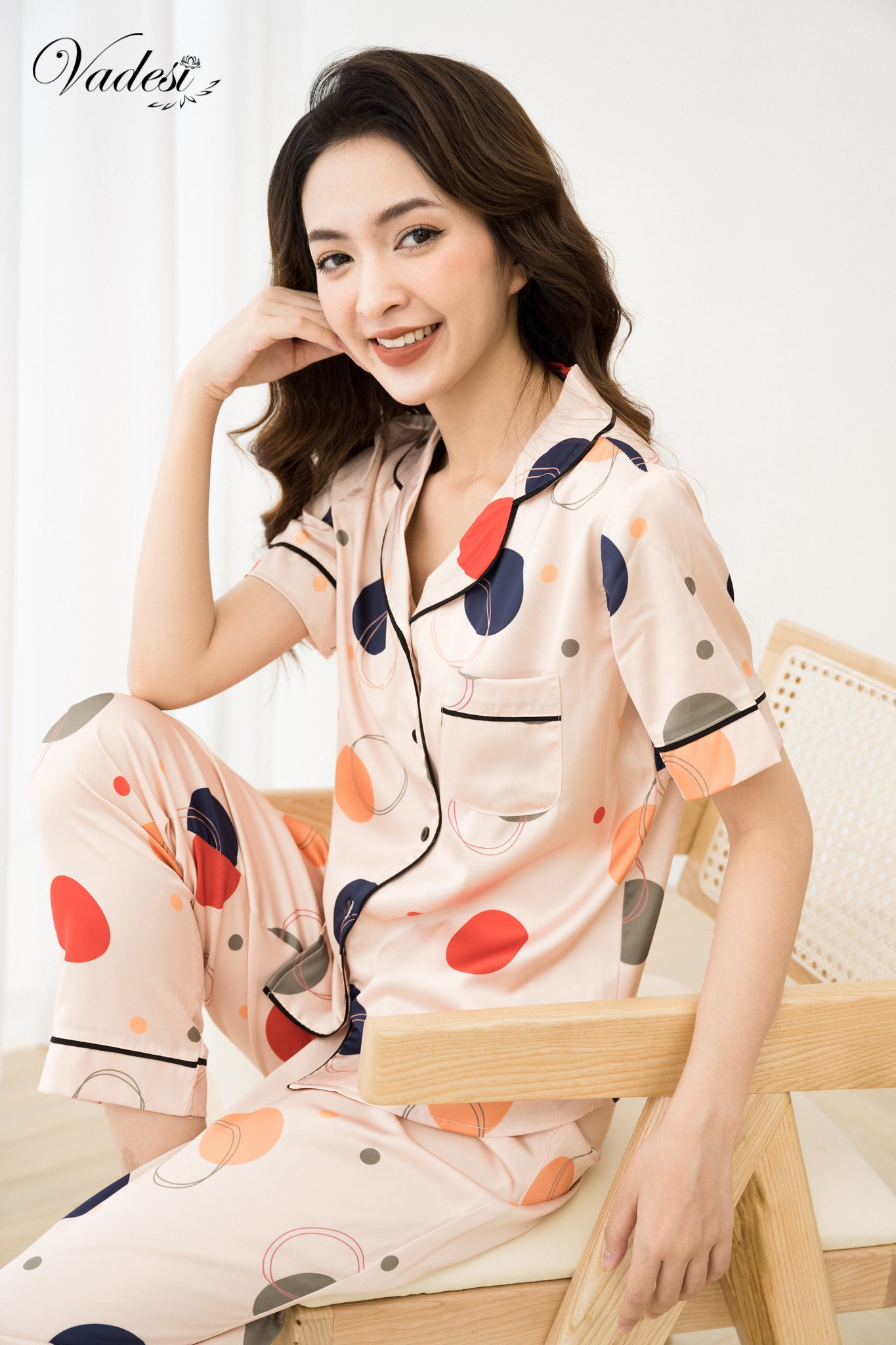 Đồ Bộ Pijama VADESI Lụa Tơ Hàn Cao Cấp Mềm Mại Nhiều Họa Tiết Mặt Nhà Sang Đẹp