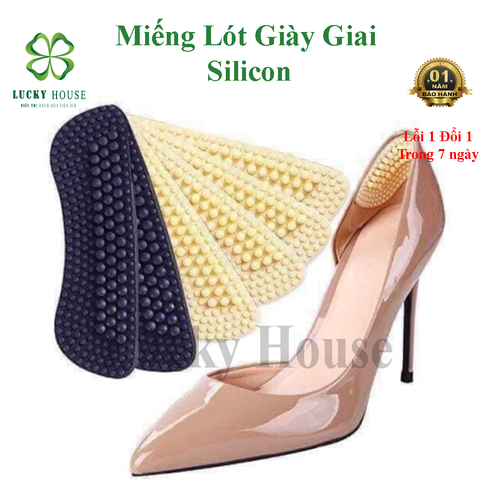 Miếng lót giày silicon 4D chống đau chân , lót giày nữ bảo vệ gót chân , đệm silicon giày cao gót
