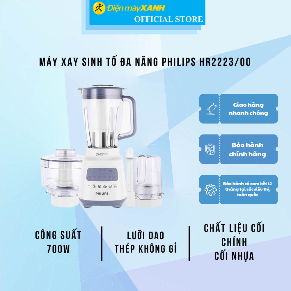 Máy xay sinh tố philips hr2223/00 - hàng chính hãng