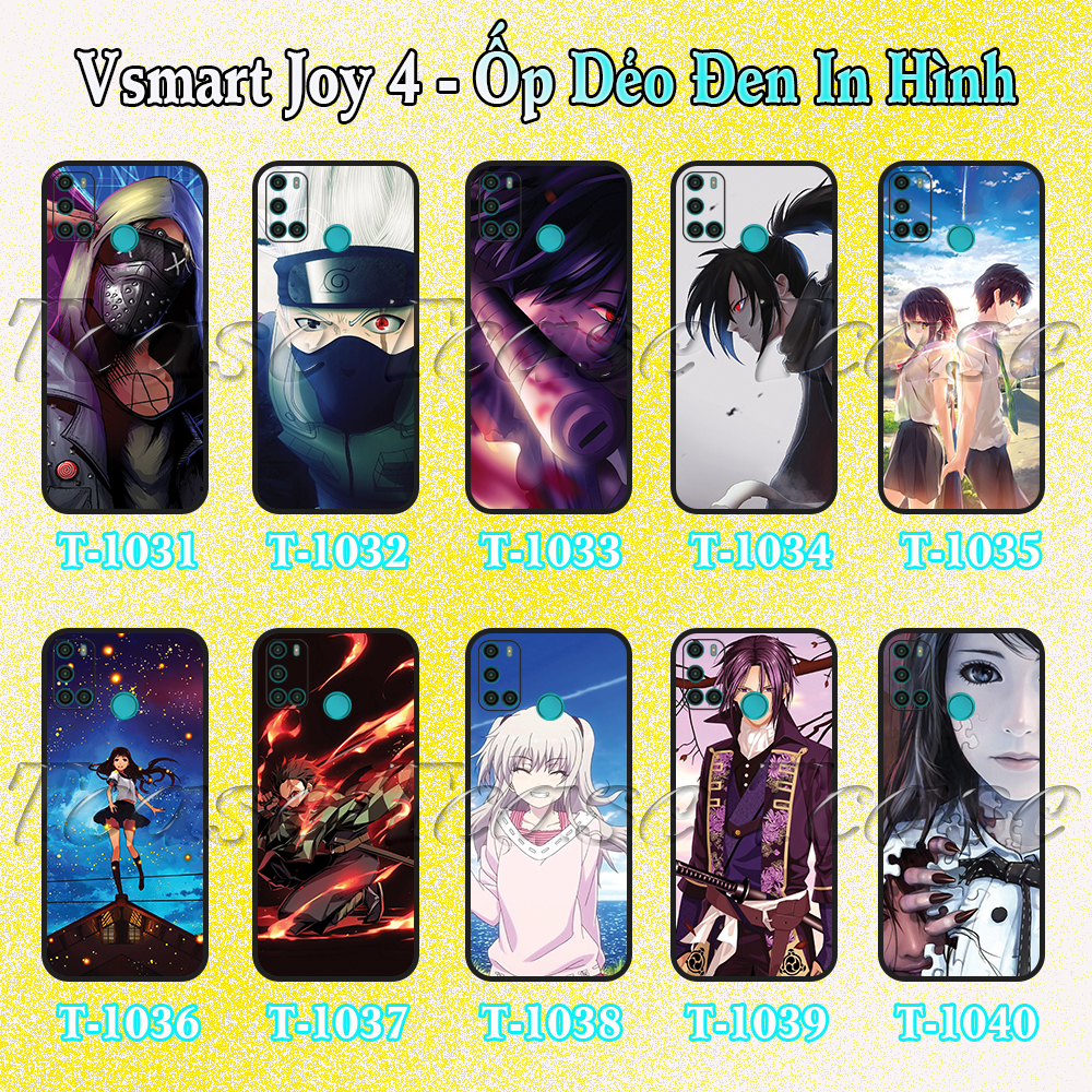 Ốp lưng Vsmart Joy 4 - Ốp dẻo đen in hình Anime cực ngầu