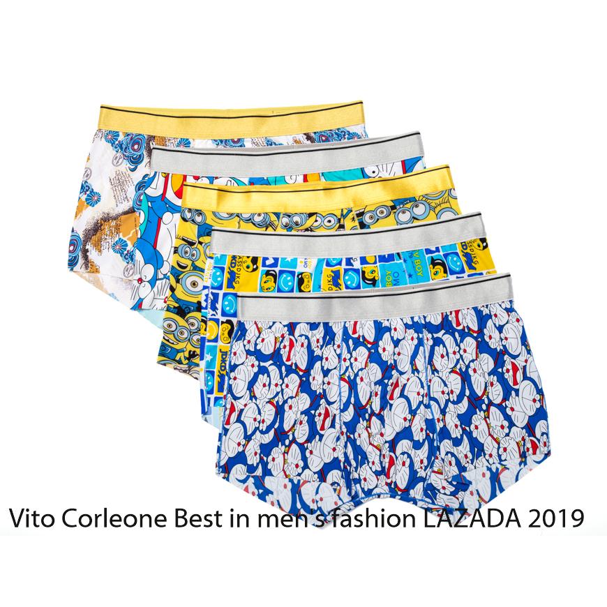 Bộ 5 quần boxer không viền đùi cao cấp