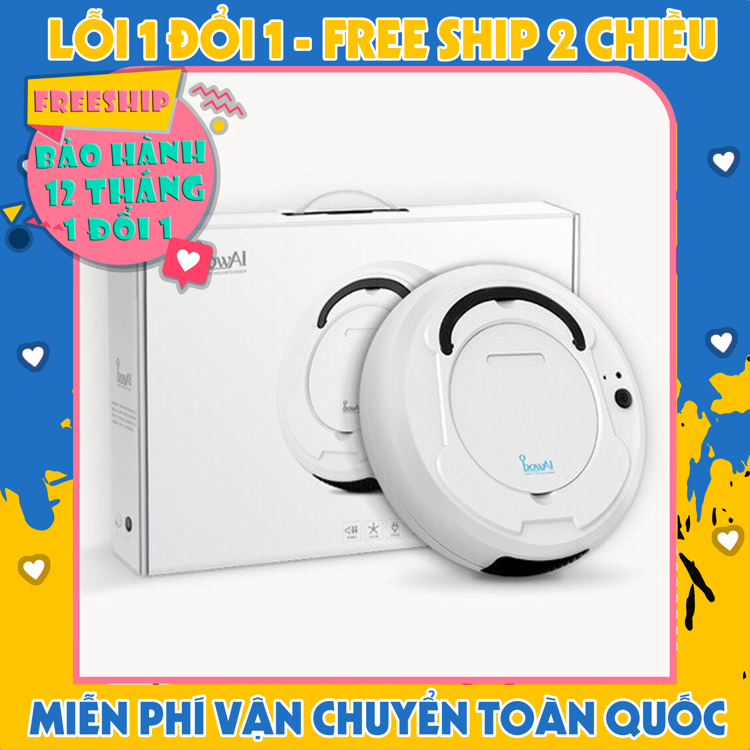 Robot hút bụi Bowai, Máy hút bụi tự động, Robot lau nhà thông minh, Máy hút bụi thông minh, Máy lau nhà thông minh, Máy hút bụi tự hành, Robot hút bụi giá rẻ, Robot lau nhà thông minh clean robot,Chổi quét nhà hút bụi tự động thông minh