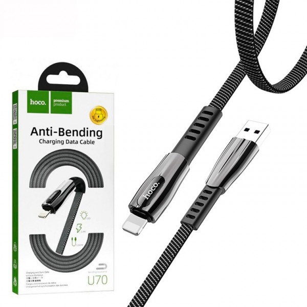 Cáp sạc iphone lightning hoco u70 2.4a độ dài 1.2m