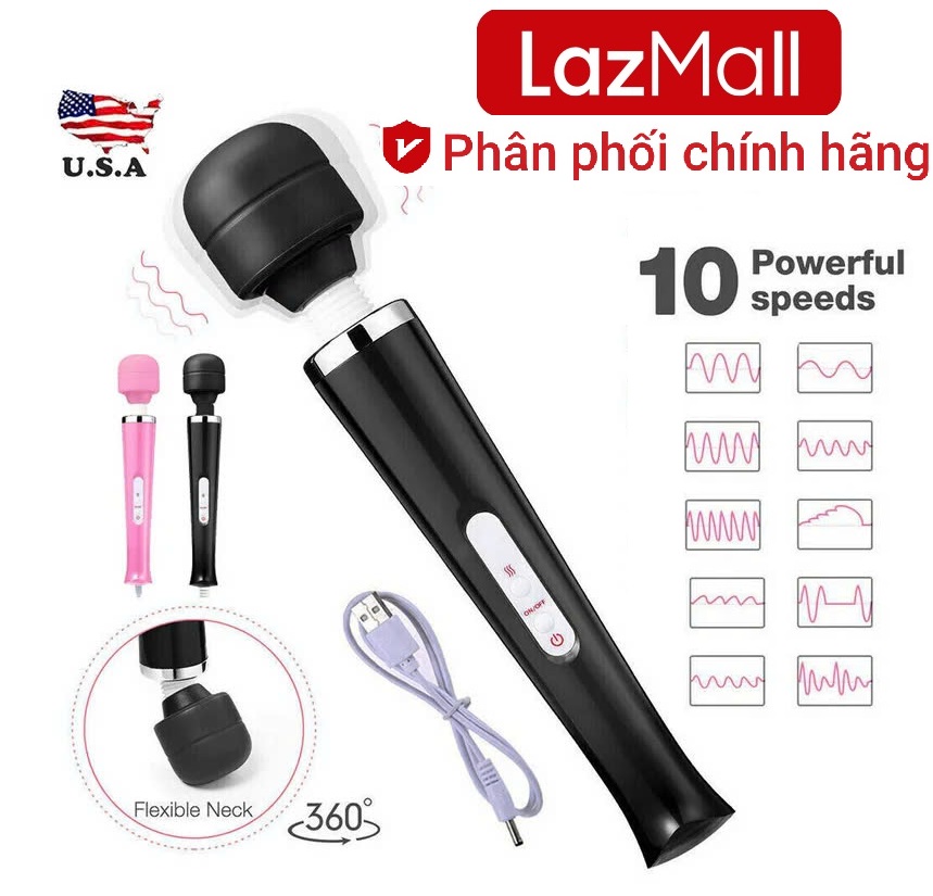LazMall USA Full Body Massage Magic Wand Thoải Mái Dễ Chịu Khắp Toàn Thân Body Máy Massage Cầm Tay Phục Hồi Thể Thao Cho Phụ Nữ