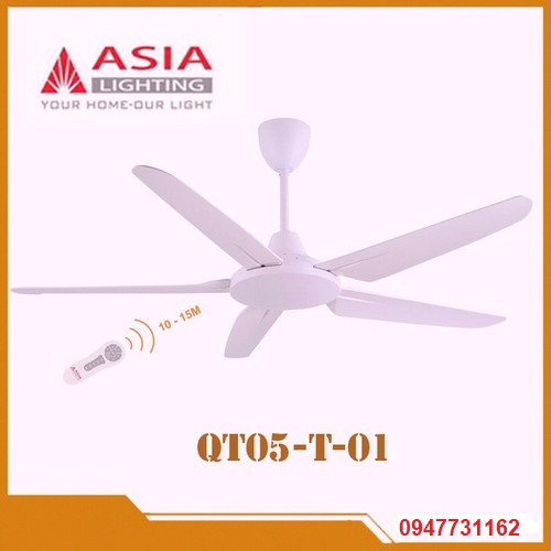 Quạt trần 5 cánh asia qt05 chính hãng