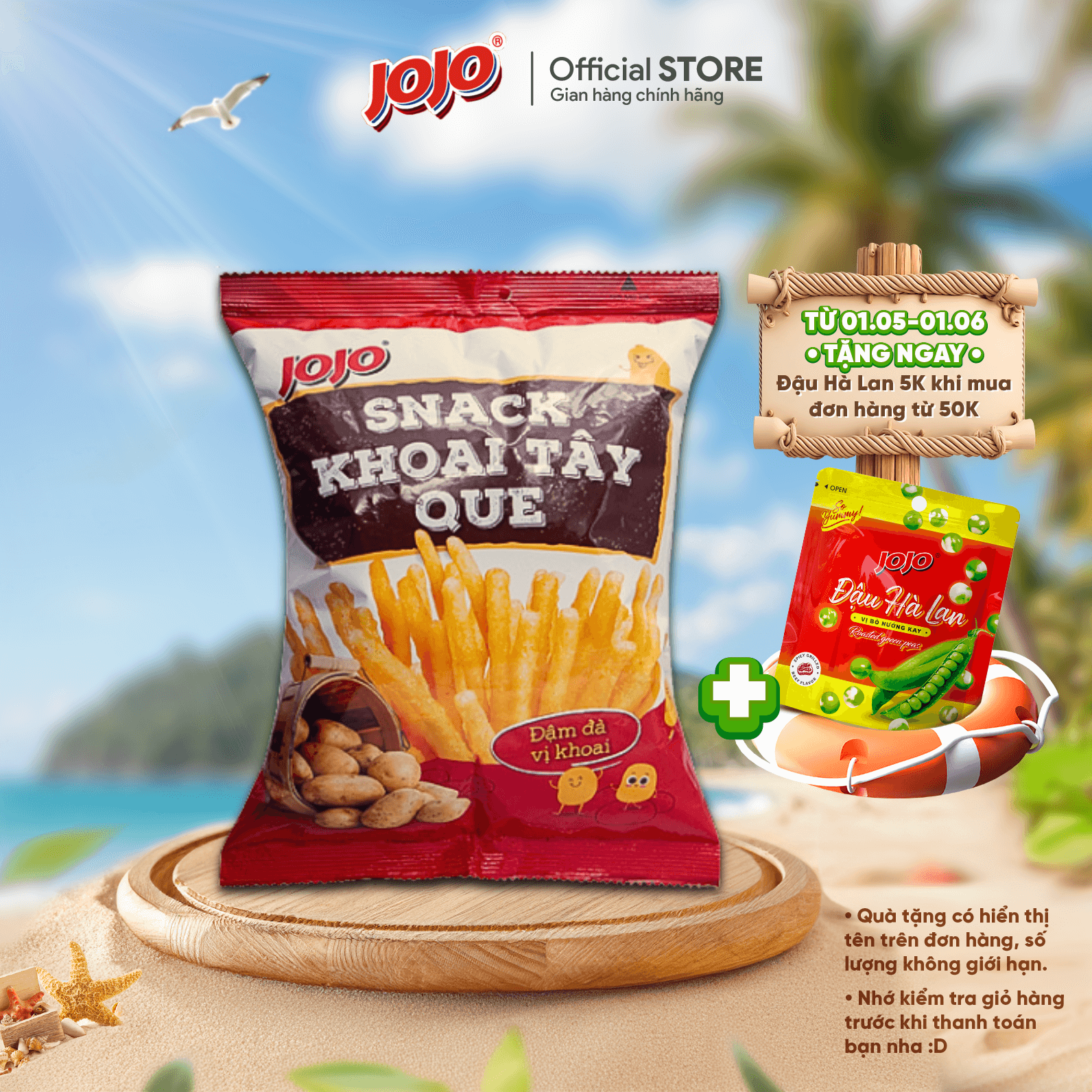 Combo snack jojo khoai tây que loại 32g
