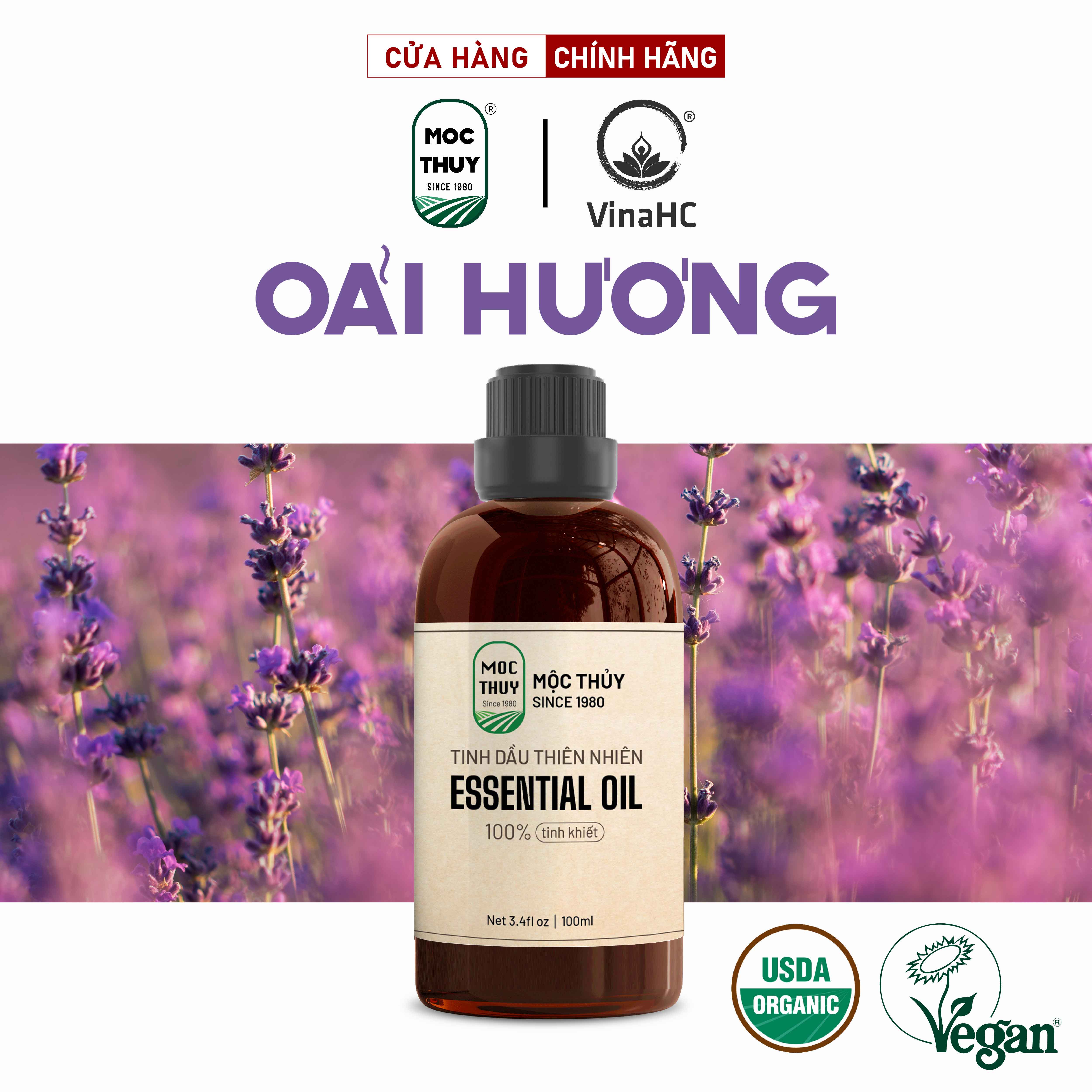 [HCM]Tinh dầu Oải Hương nguyên chất hữu cơ MỘC THỦY khử mùi làm thơm phòng thư giãn 100ml/1000ml/ Sả Chanh /Bạc Hà/ Quế/ Oải hương/ Bưởi/ Cam/ Hoa Lài/ Quýt/ Tràm Huế/ Hoa Hồng/ Lavender/ Ngọc Lan Tây/ Tràm Trà/ Sả Java/ Trà Xanh