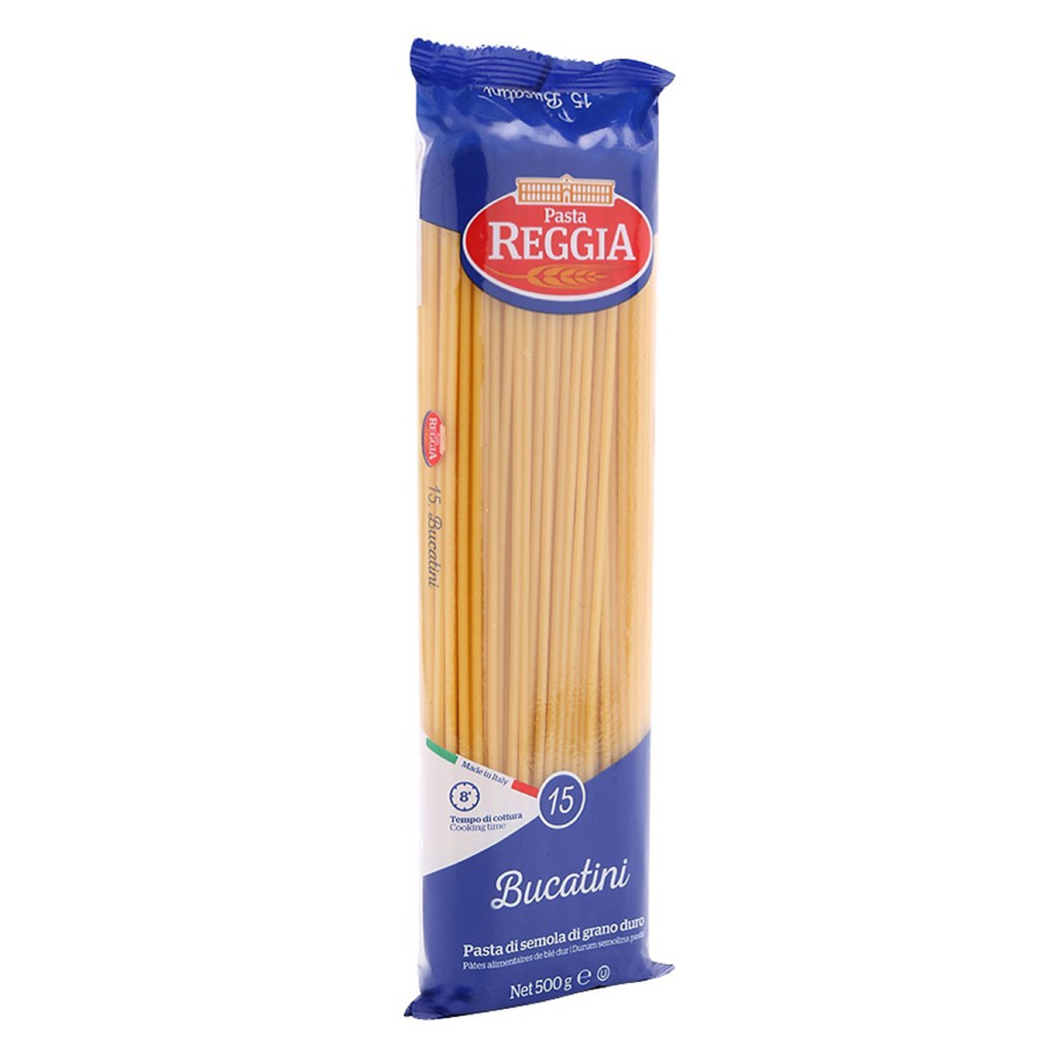 Mì ý sợi tròn 15 pasta hiệu reggia gói 500g