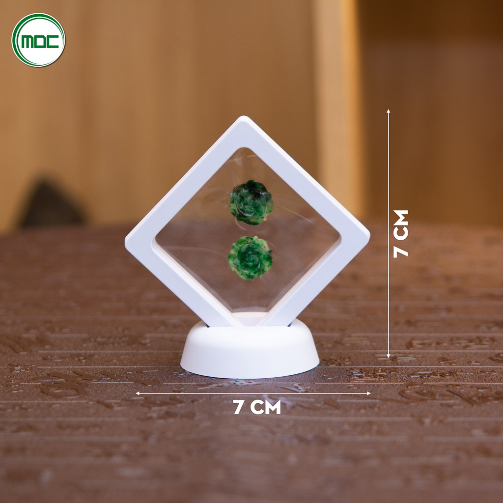 Khung nhựa trưng bày trang sức trưng bày đá quý trưng bày nhẫn dây chuyền lắc tay size 7x7cm