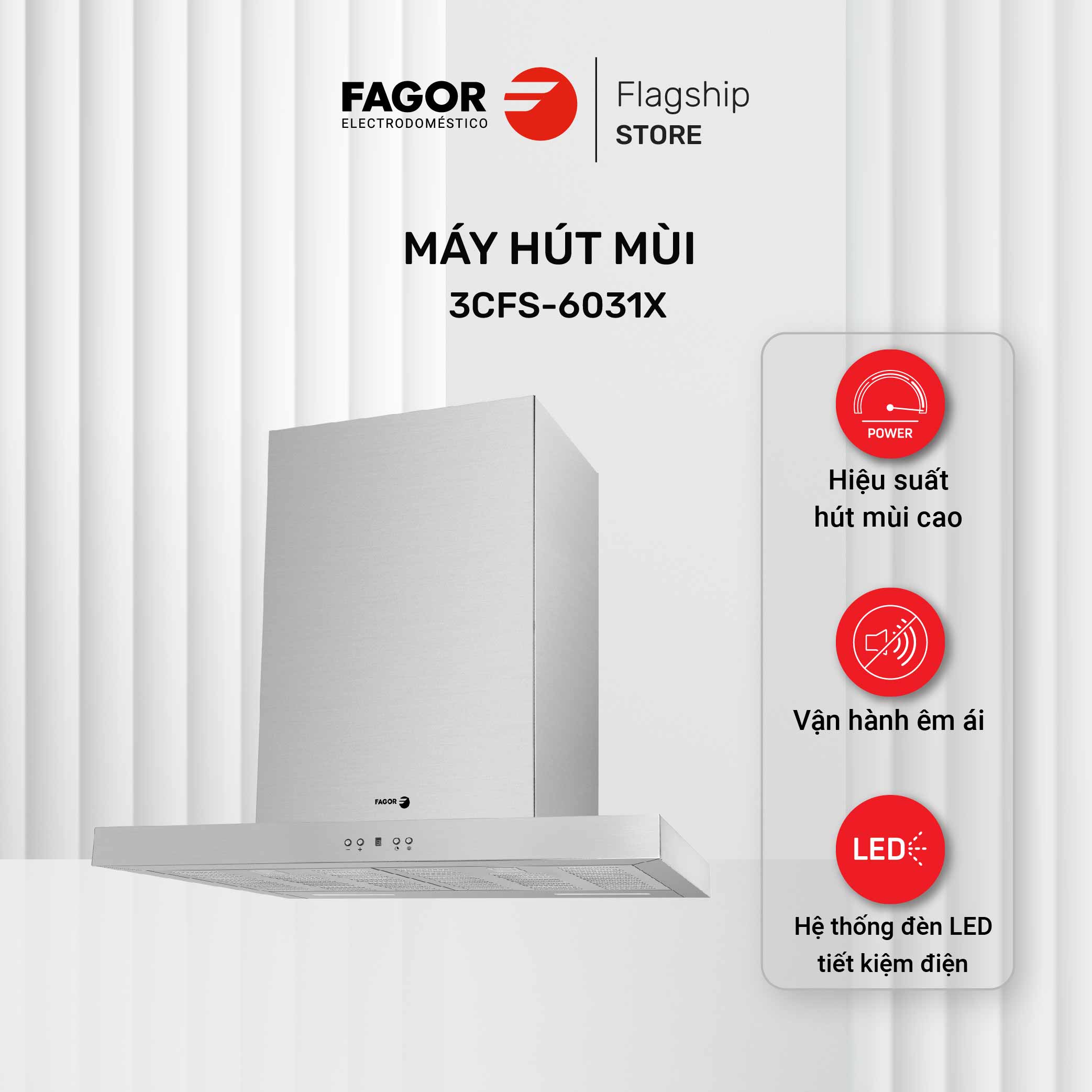 Máy Hút Mùi chữ T Fagor 3CFS-6031X