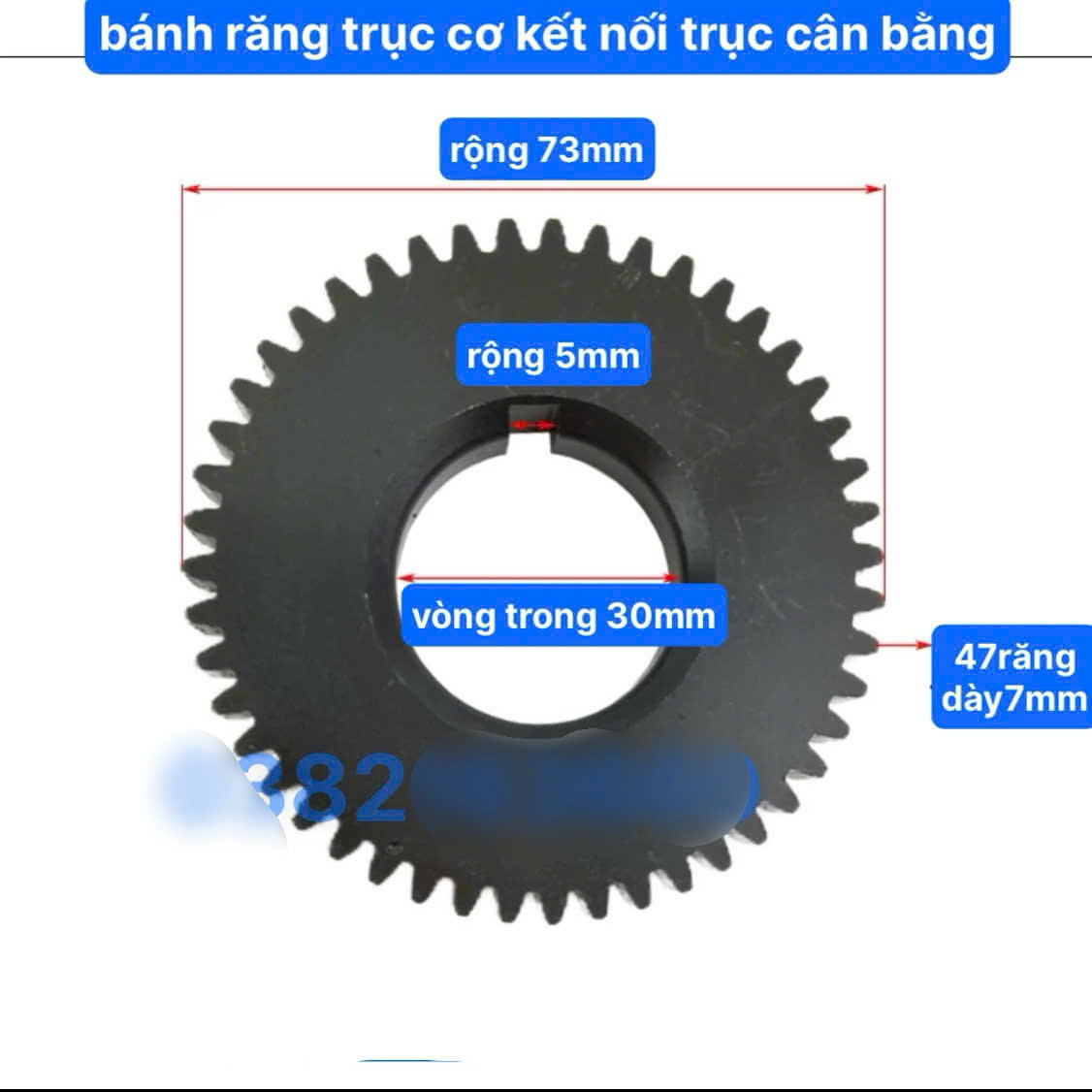 Bánh Răng Trục Cơ Kết Nối Trục Cân Bằng Máy 173F Máy Cày Máy Phát Điện Có 47 Răng Máy L40