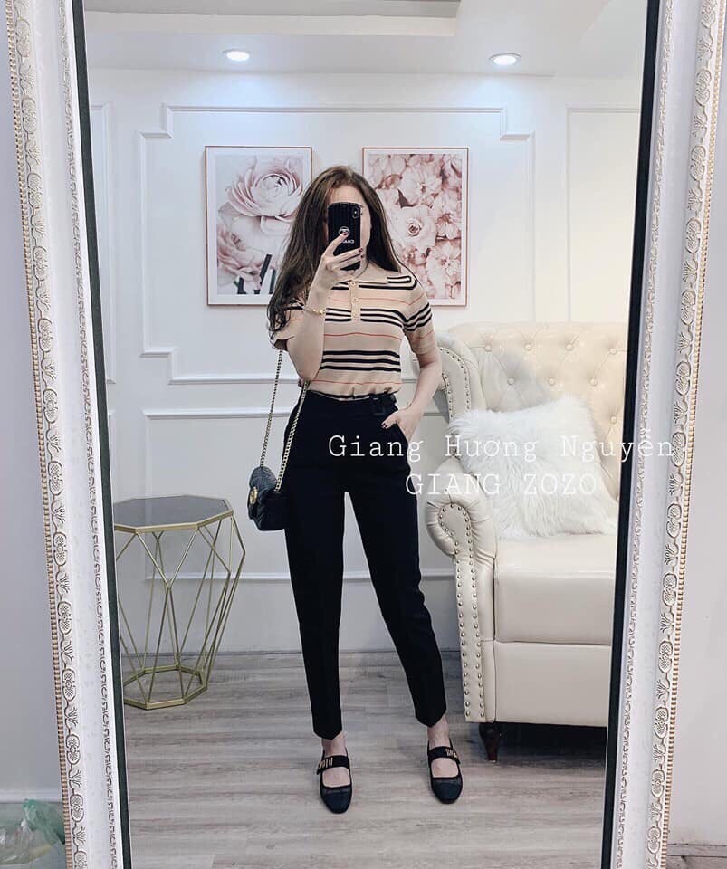 Quần tây baggy khoen gài trước dáng chuẩn