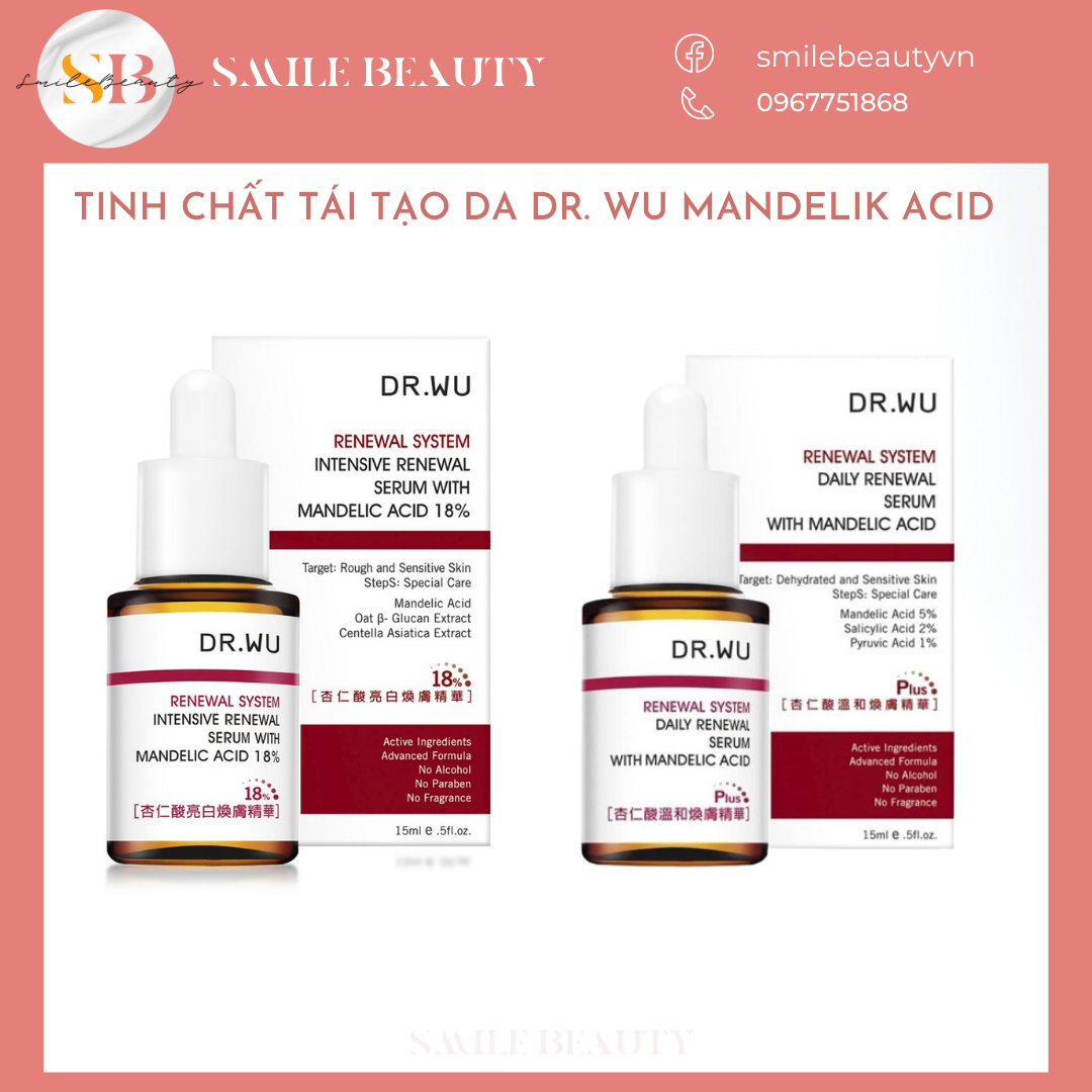 Serum Ma (Mandelic Acid) chăm sóc da mụn, tái tạo, tẩy da chết Dr.wu