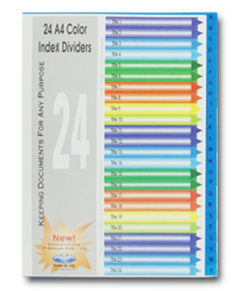 Một xấp bìa phân trang nhựa 24 chữ cái a - z