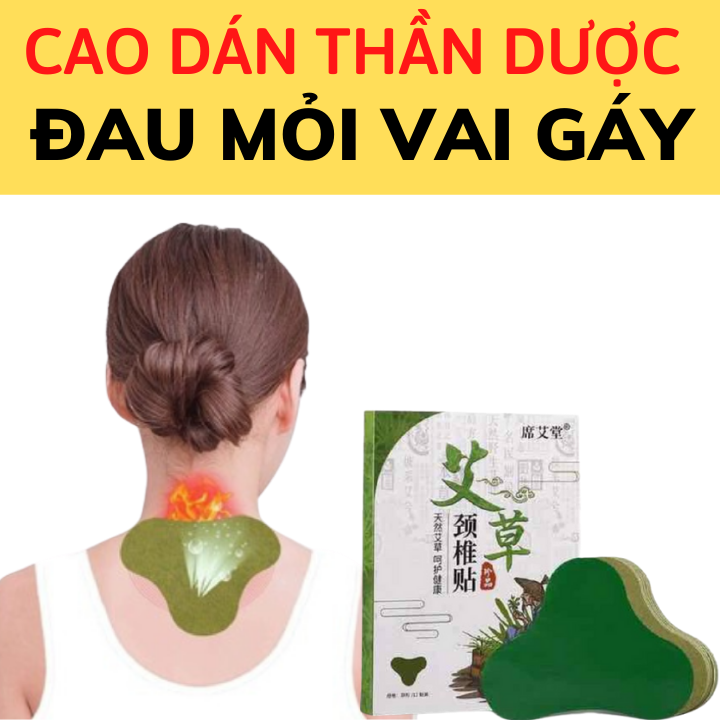 [12 Miếng] Dán Ngải Cứu Giảm Đau Cổ Vai Gáy, Giảm Nhanh Các Triệu Chứng Đau Khớp Gối, Đau Lưng, Đau Đầu