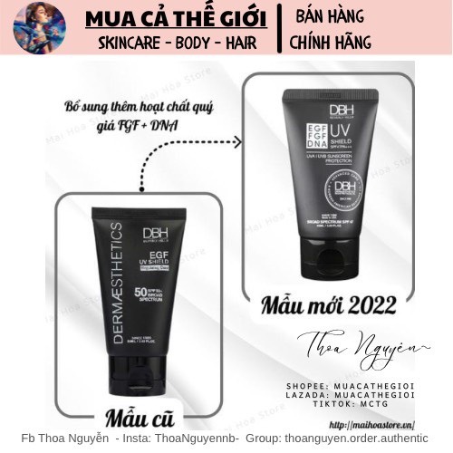 Kem chống nắng dbh bản mới 2022