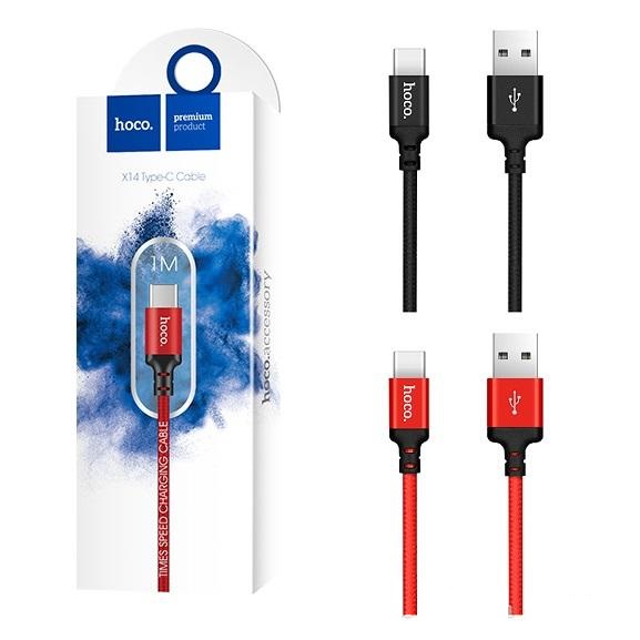 Cáp sạc nhanh hoco x14 typec 1m/2m i cáp sạc dây dù
