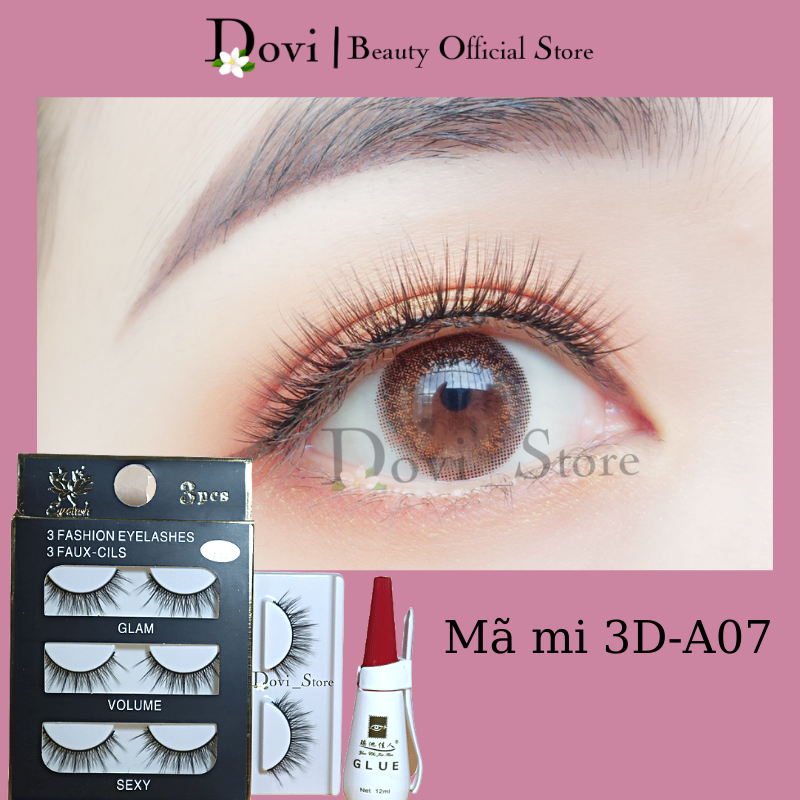 [HCM]Mi giả, lông mi giả tự nhiên sợi mềm phù hợp nhiều phong cách mã 3DA07