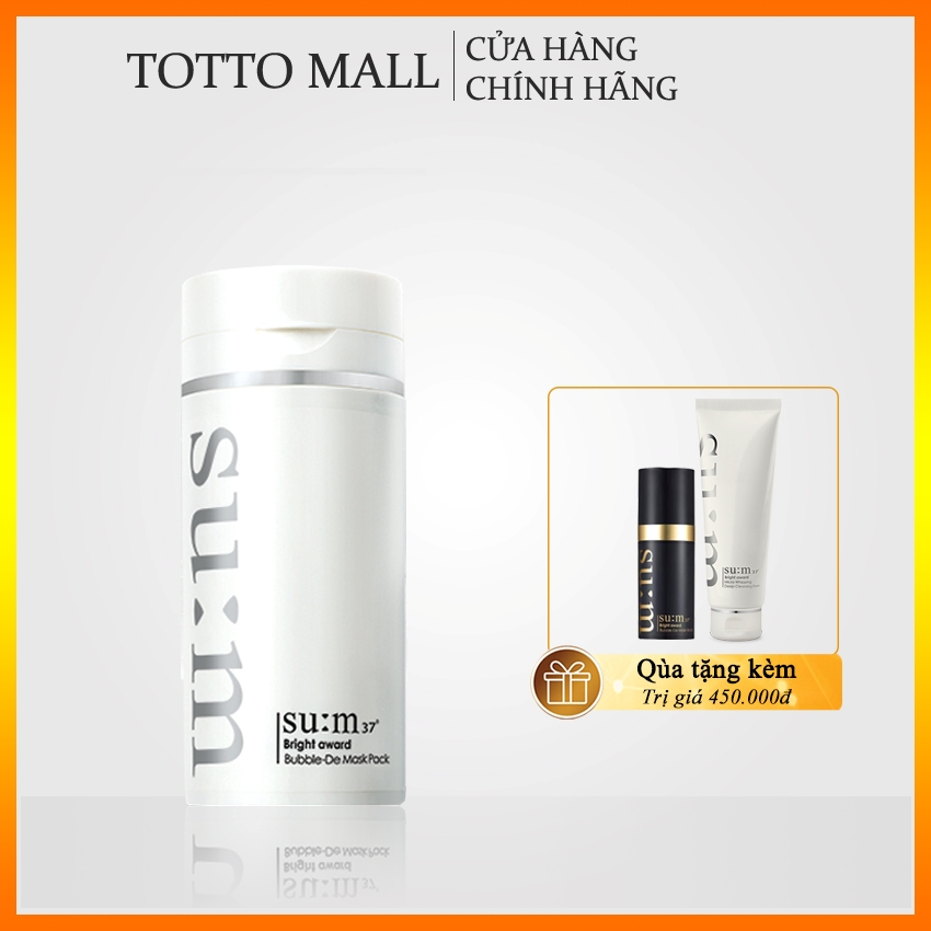 Mặt nạ thải độc su:m 37 white award bubble-de mask 100ml - mặt nạ sủi bọt su:m