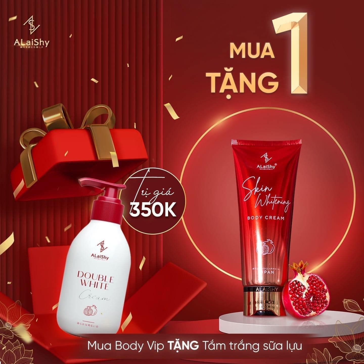 Kem body vip alaishy lựu đỏ cao cấp