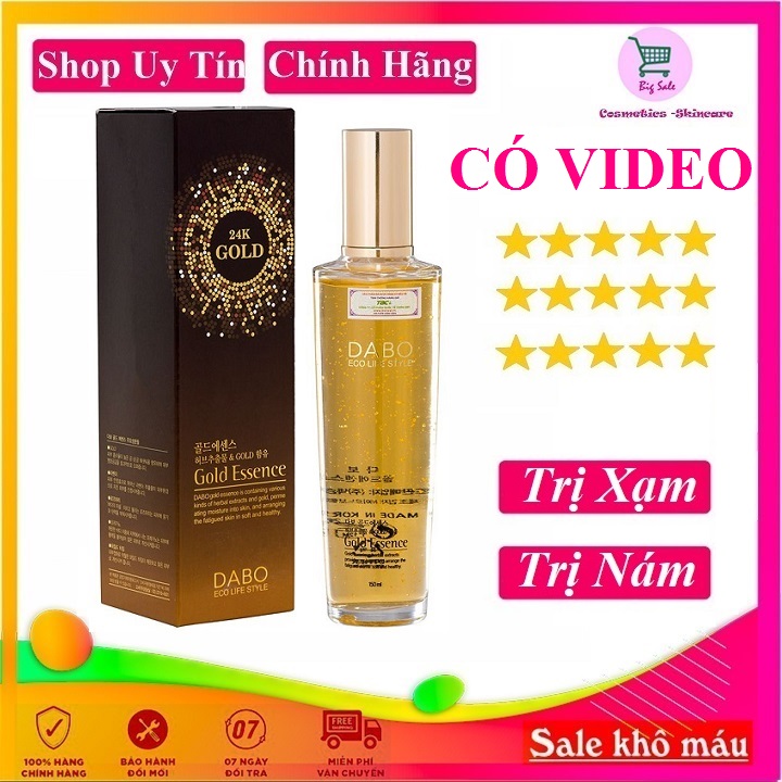 Tinh chất serum dưỡng trắng da, xóa nám và xóa tàn nhang từ vàng 24h Benew Gold Essence Hàn quốc cao cấp 150ml