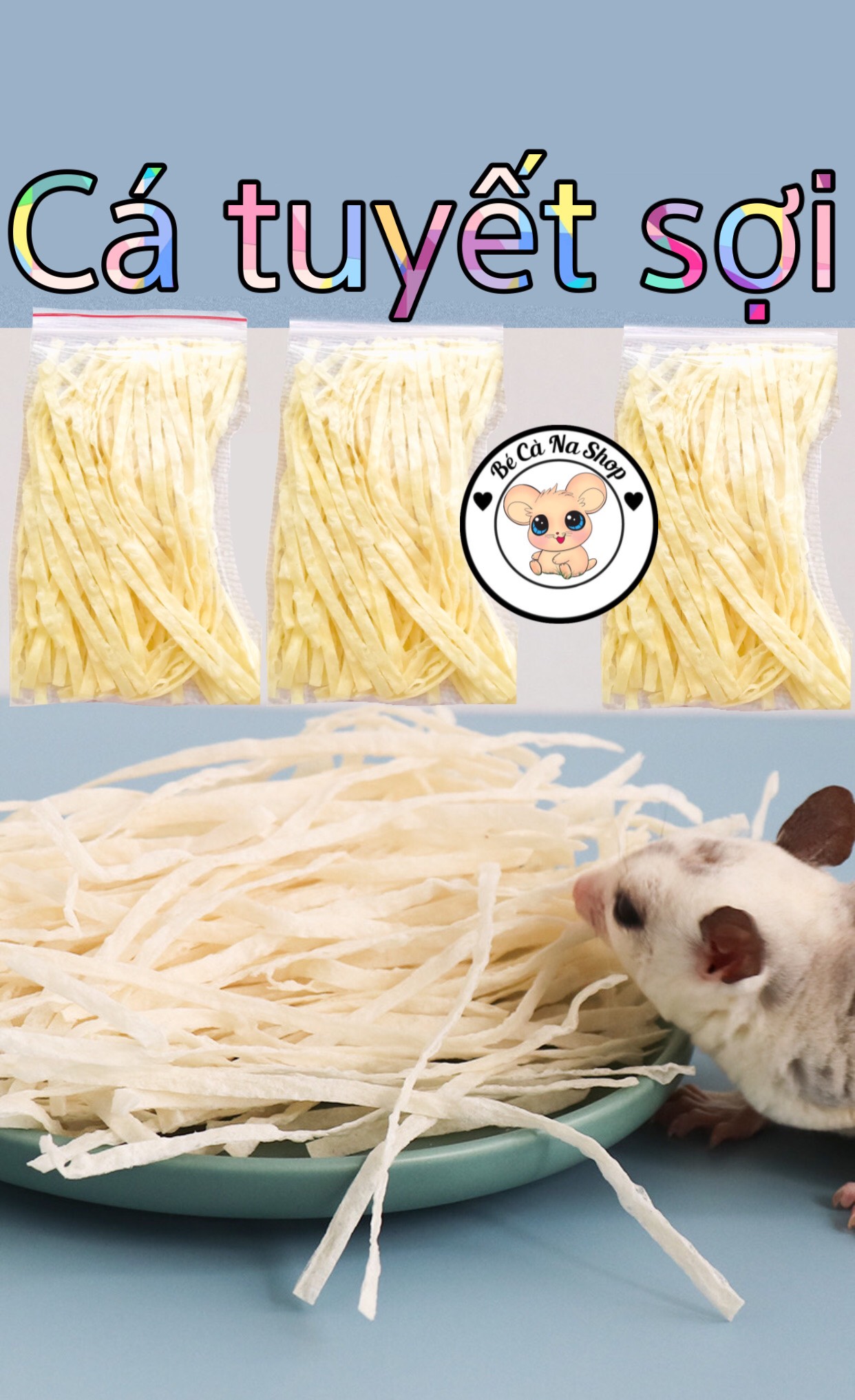 Cá tuyết sợi thái lan , thức ăn dặm cho hamster ,thỏ bọ sóc...