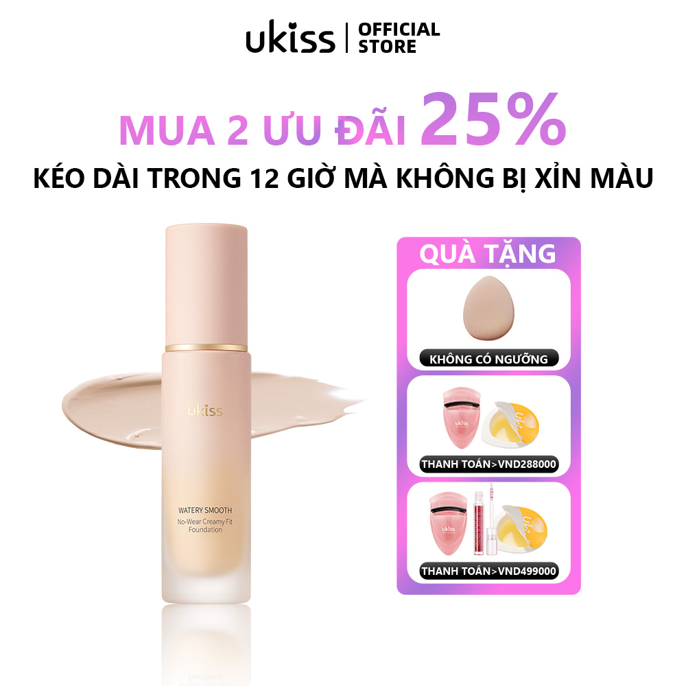 Ukiss kem nền dạng lỏng kem nền trang điểm mờ lâu trôi dưỡng da kiềm dầu làm sáng kem che khuyết điểm kem bb cho da hỗn hợp da dầu