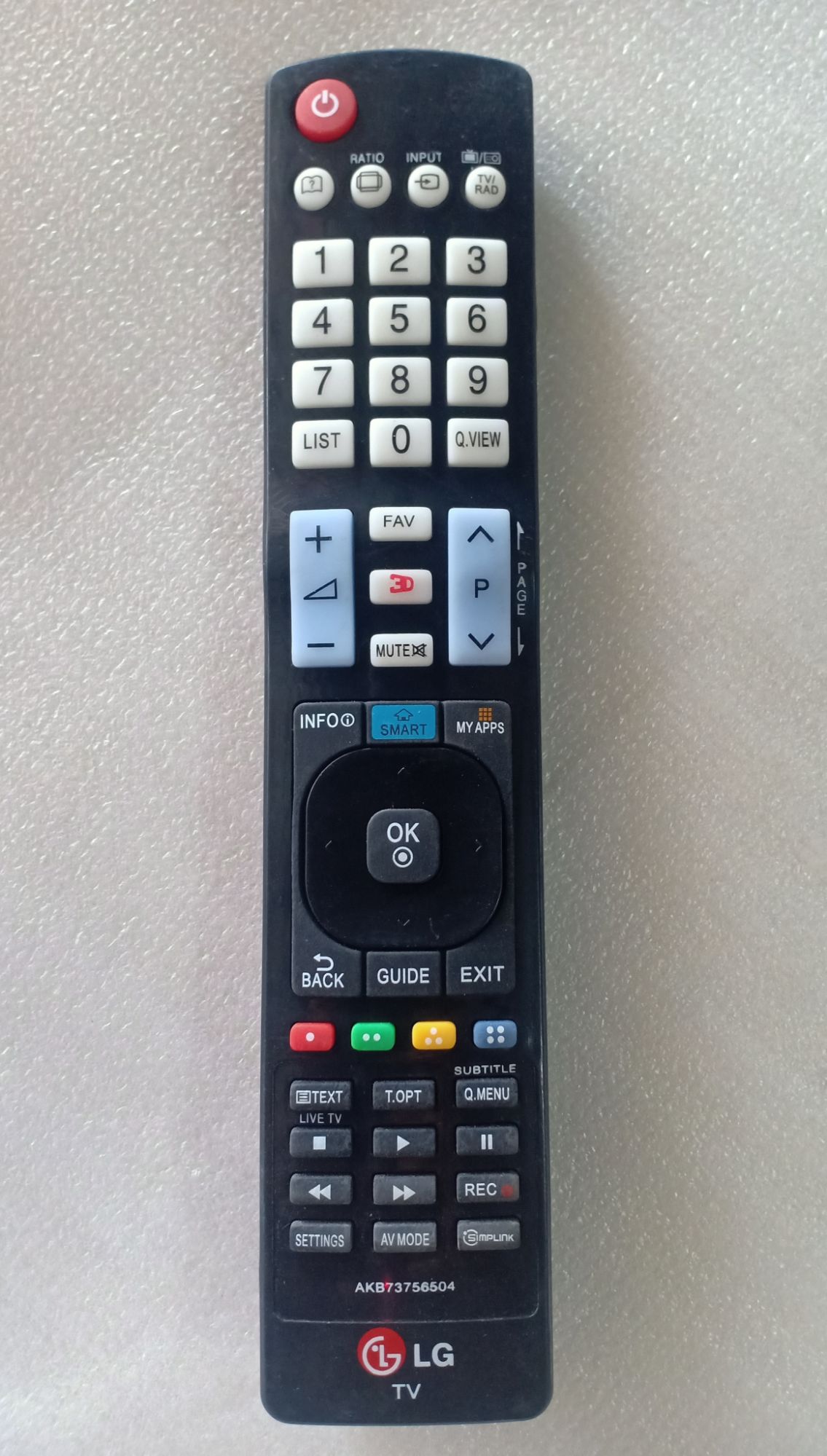 Remote tivi LG