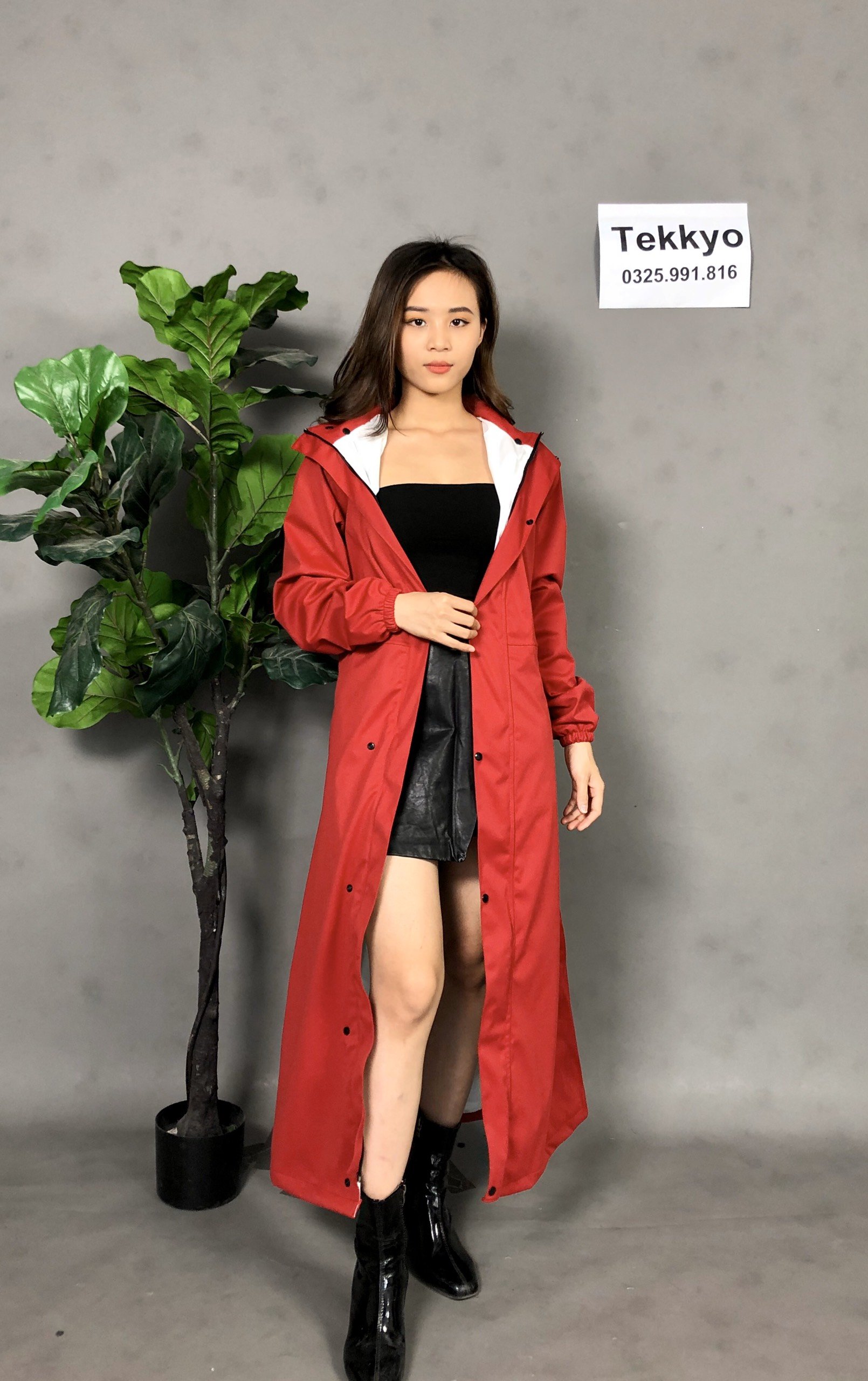 💖 SIÊU SALE 💖 áo mưa măng tô 2 lớp vải phủ PVC chống nước tuyệt đối