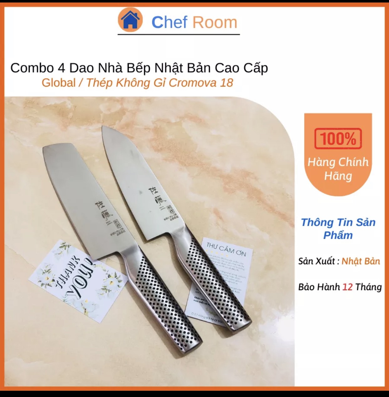 Combo 2 dao thái nhà bếp sato nhật bản thiết kế thép trắng không gỉ crômva 18 dụng cụ nhà bếp thái sáhimi, phi lê mỏng dính