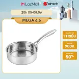 (Chỉ 20.06)Chảo inox 3 lớp nguyên khối Elmich Trimax EL 3846OL size 16cm