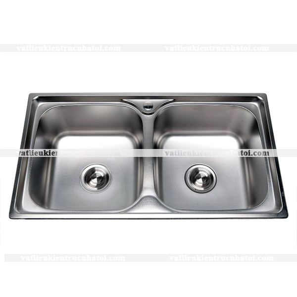 [HCM]Bồn rửa chén 2 ngăn inox – Model 7843LK