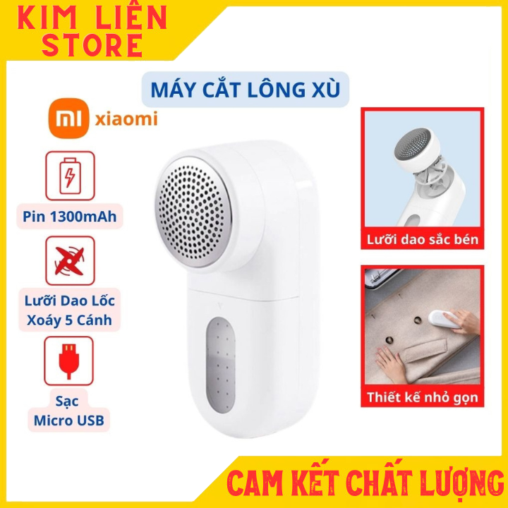 Máy cắt lông xù quần áo Xiaomi Mijia MQXJQ01KL - Cắt lông xù quần áo pin dung lượng cao 1300mAh thiết kế 5 lưỡi dao
