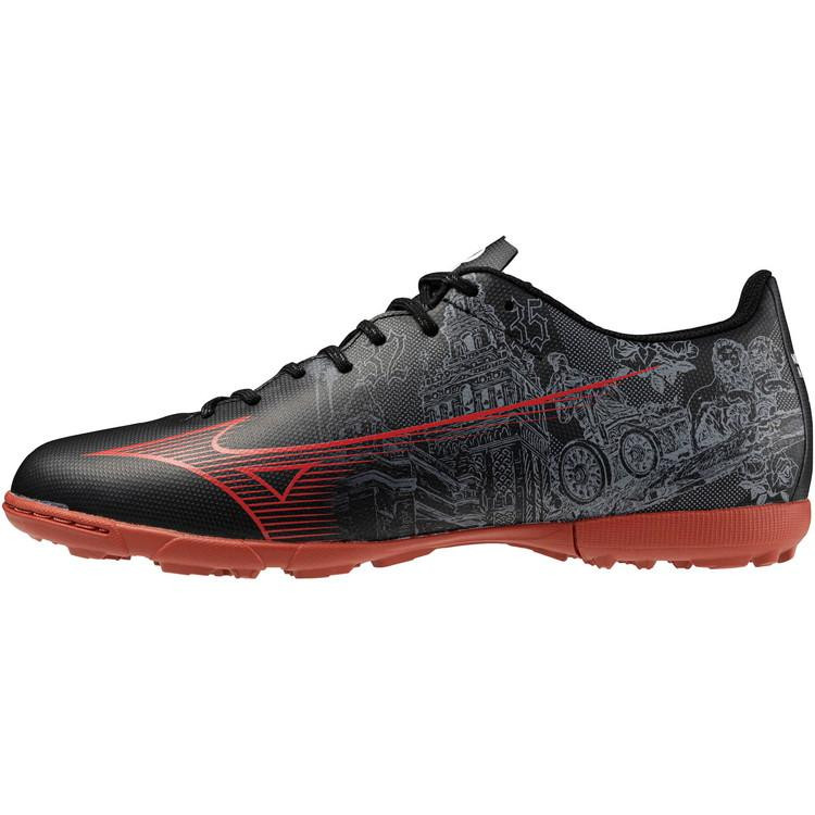 Giày bóng đá sân cỏ nhân tạo Mizuno Alpha SR4 Select AS chính hãng màu Đen đỏ