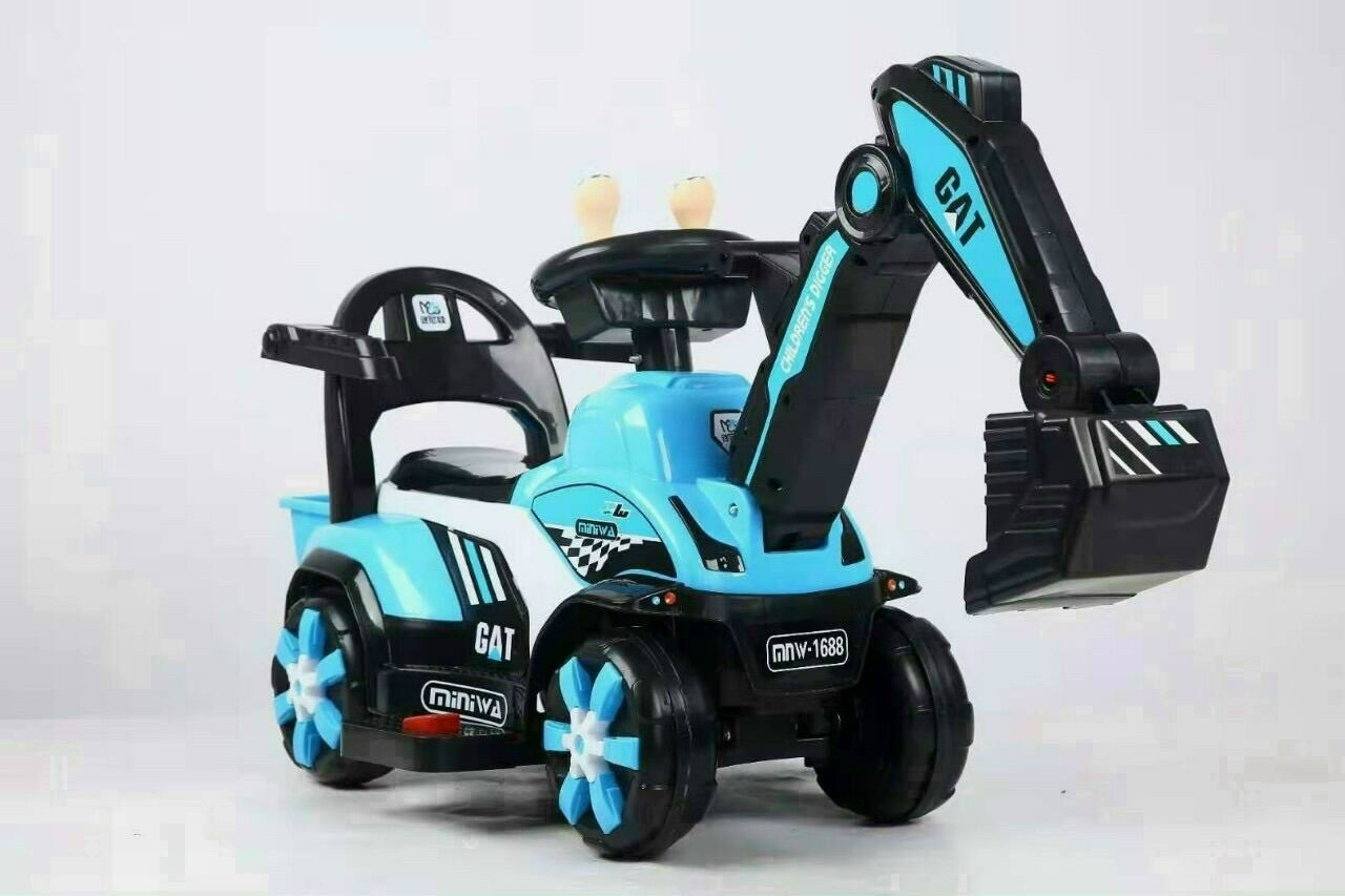 - Xe cẩu điện cho bé loại lớn CAT cho bé trai cần cẩu múc cát