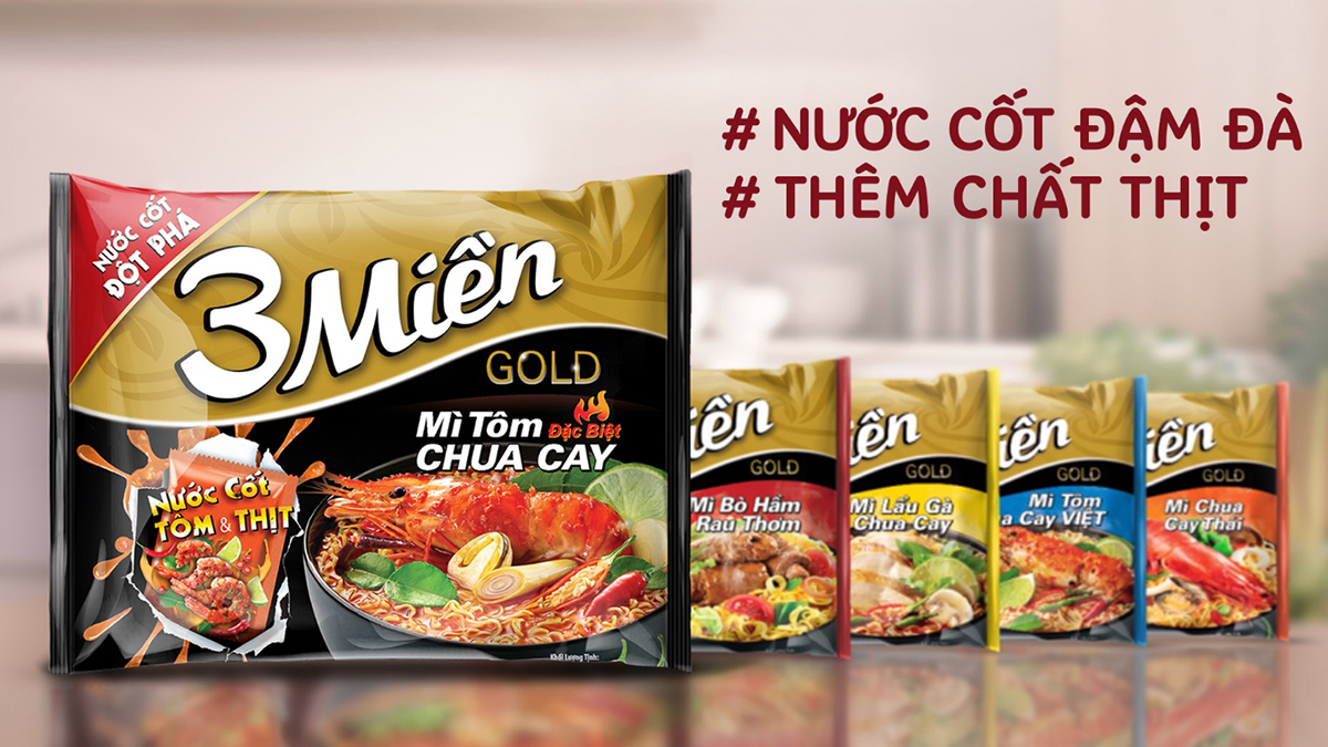 1 gói mì 3 miền