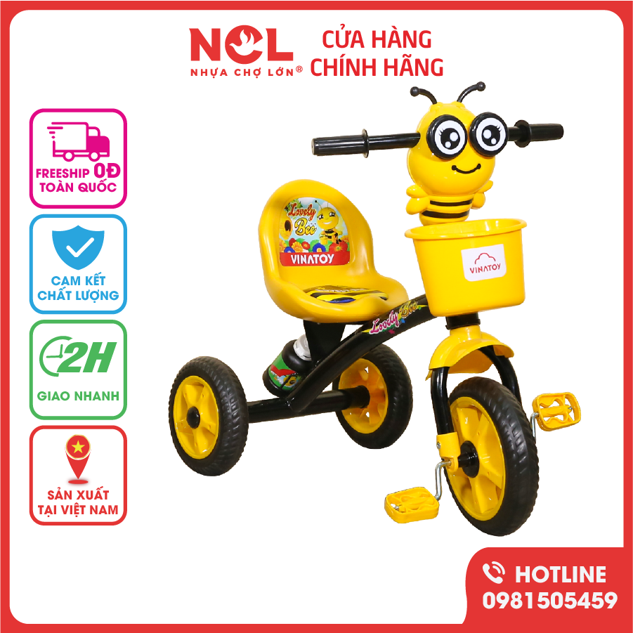Xe 3 Bánh Trẻ Em Nhựa Chợ Lớn L11 Chú Ong Chăm Chỉ Dành Cho Bé Từ 2 - 3 Tuổi - M1815-X3B
