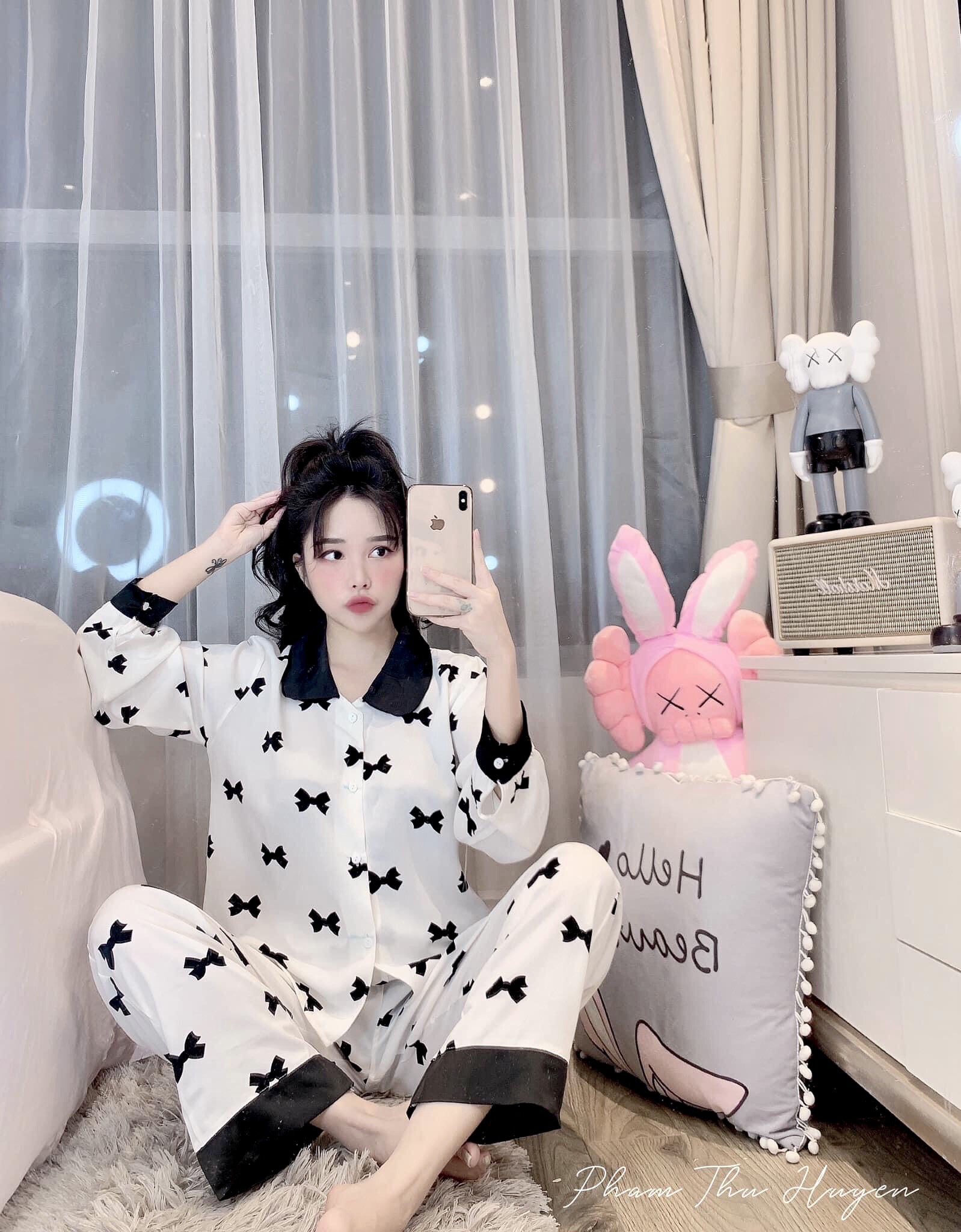 Đồ Bộ Lụa MANGO Tay Dài thiết kế {Ảnh+Video Thật} ❤️Pijama Mango Lụa Đồ Ngủ MẪU MỚI HOT💋 Xưởng chuyên sỉ pijama nữ giá rẻ ❤️ Đồ bộ nữ ❤️ Bộ ❤️ Nữ ❤️p1