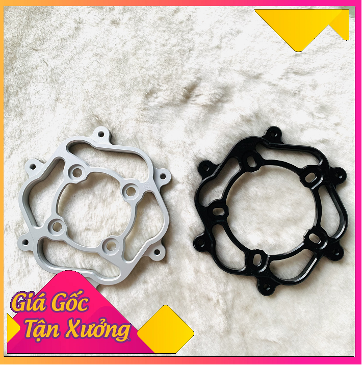 Lòng đĩa Brembo Oversize 4 lôx, 5 lỗ bằng nhôm CNC